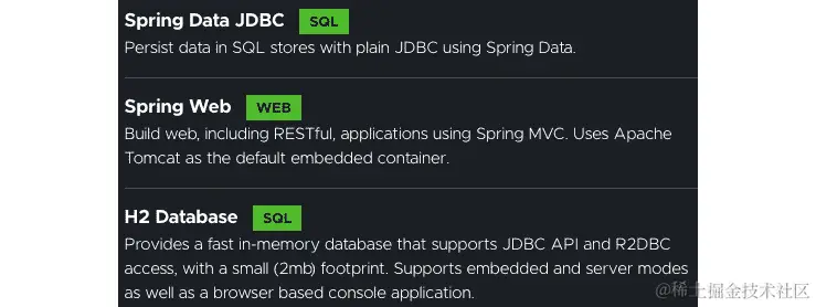 图 3.3 – Spring Boot 应用程序所需的依赖项