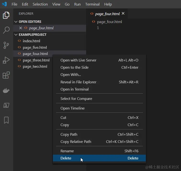 git manual delete file