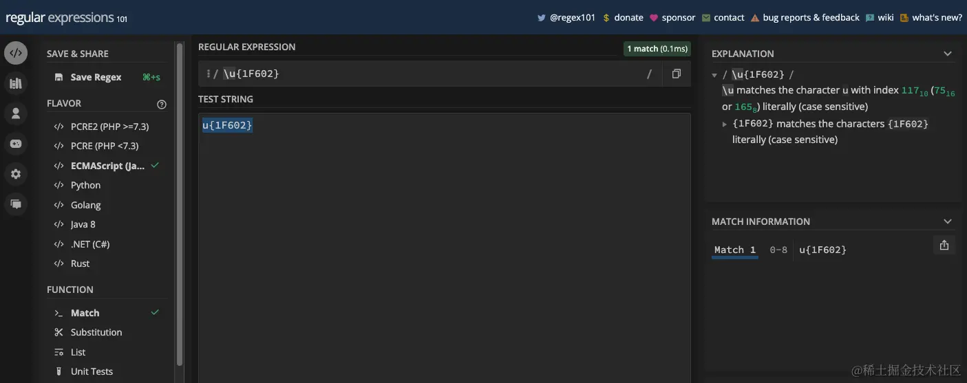 u-flag-literal-match