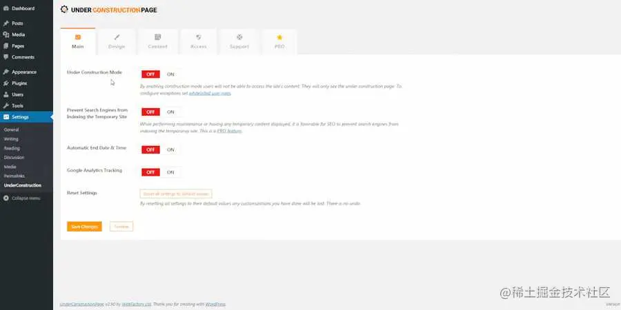 Under Construction WordPress Plugin