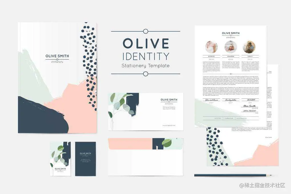 Olive Identity corporate stationery business template format