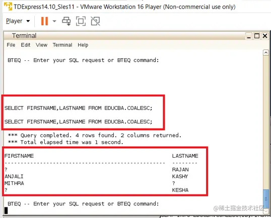 Teradata coalesce output 1