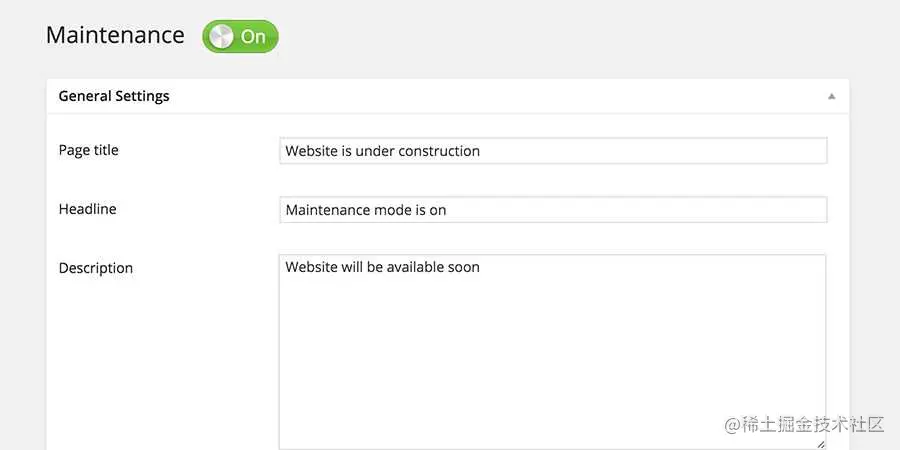 Maintenance Mode WordPress Plugin