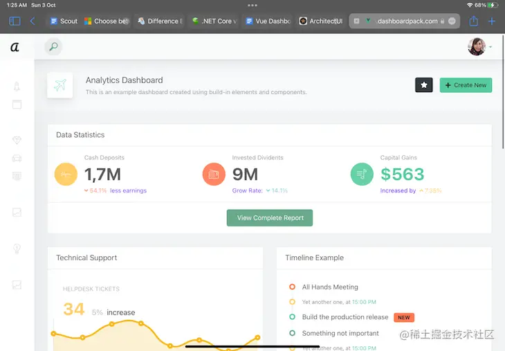Architectui Vue Dashboard