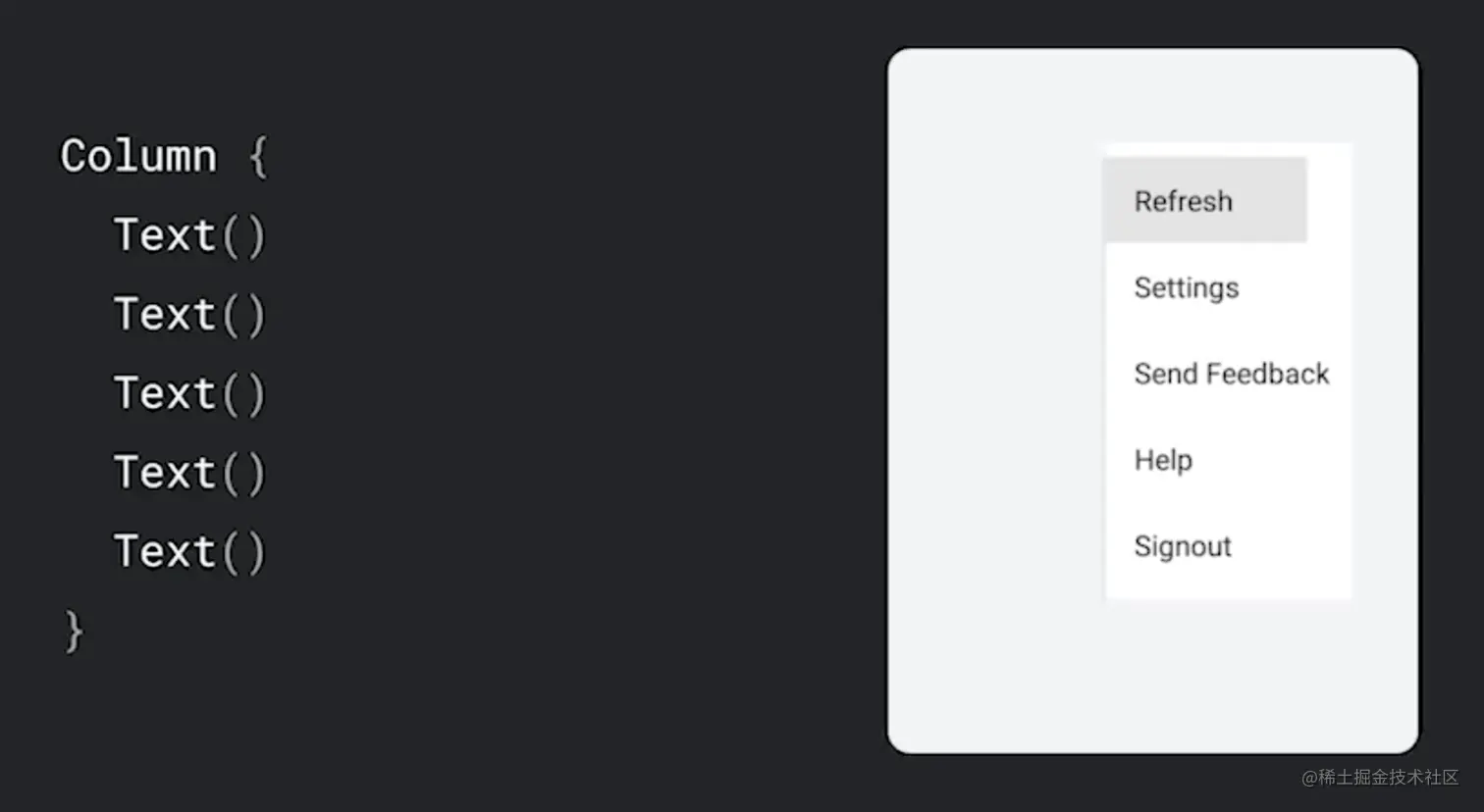 △ 菜单项的尺寸不相同