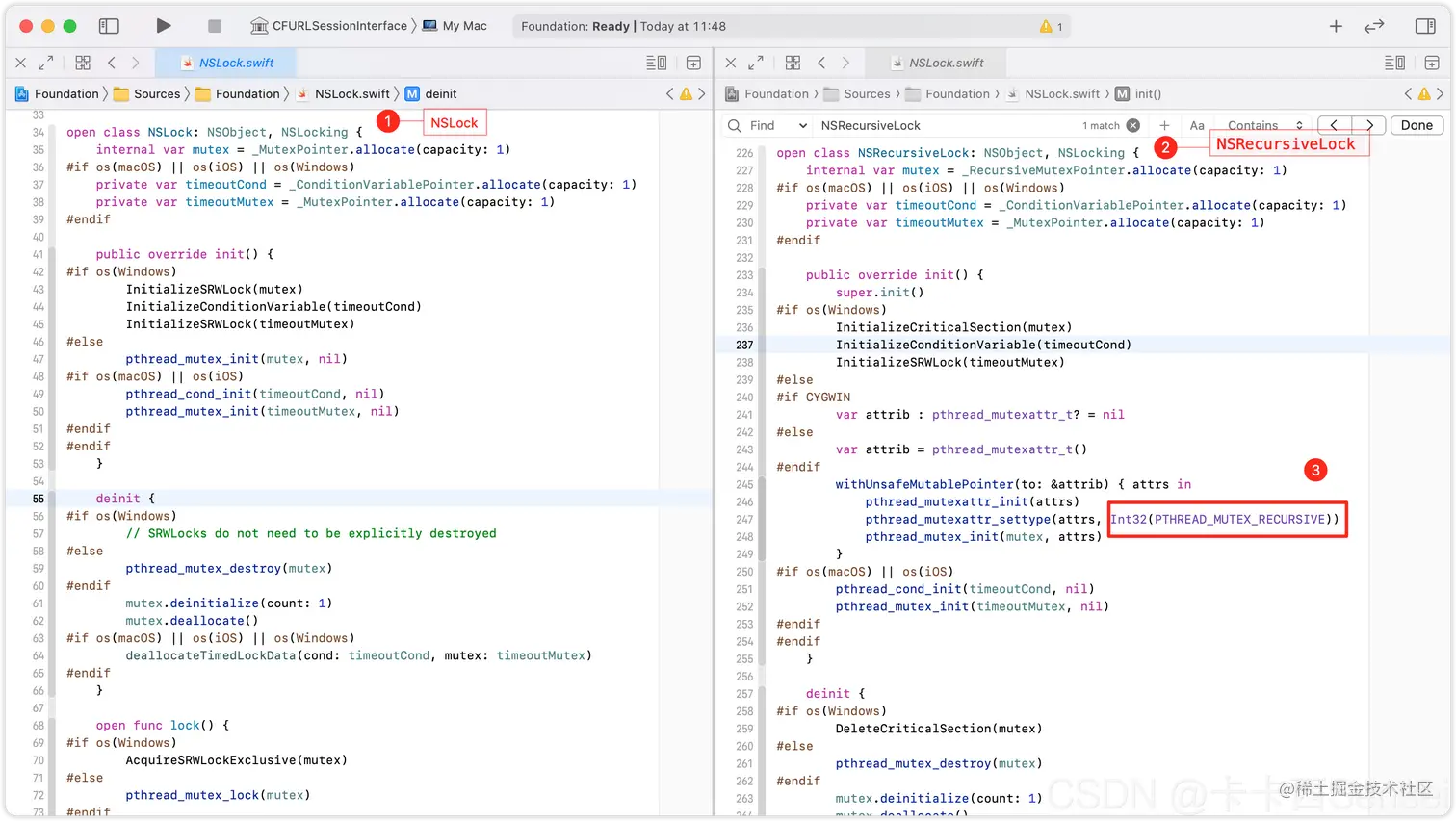 NSLock和NSRecursiveLock的对比