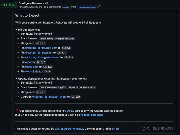 Renovate's Detailed List Of Pin Dependencies And Update Dependencies