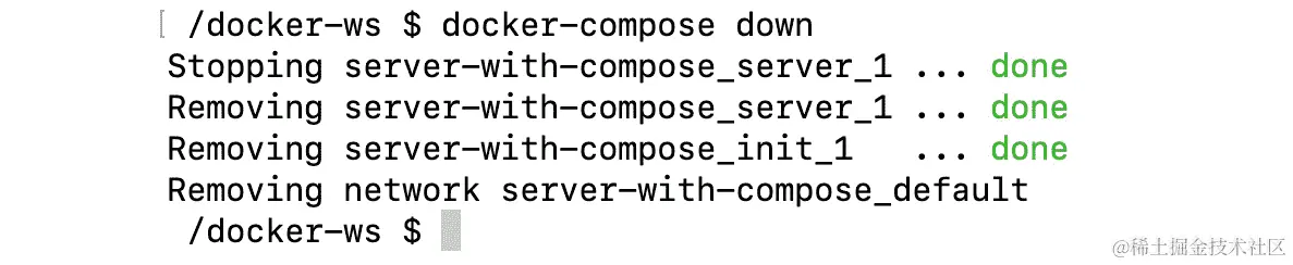 图 5.10：停止应用程序