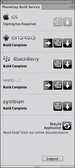使用 Dreamweaver 生成应用程序