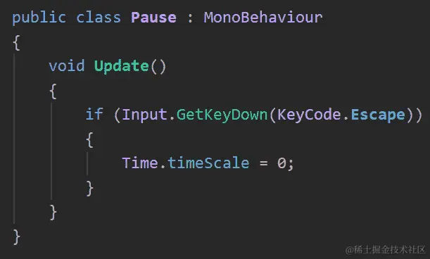 图 17.15 - 停止时间以模拟暂停