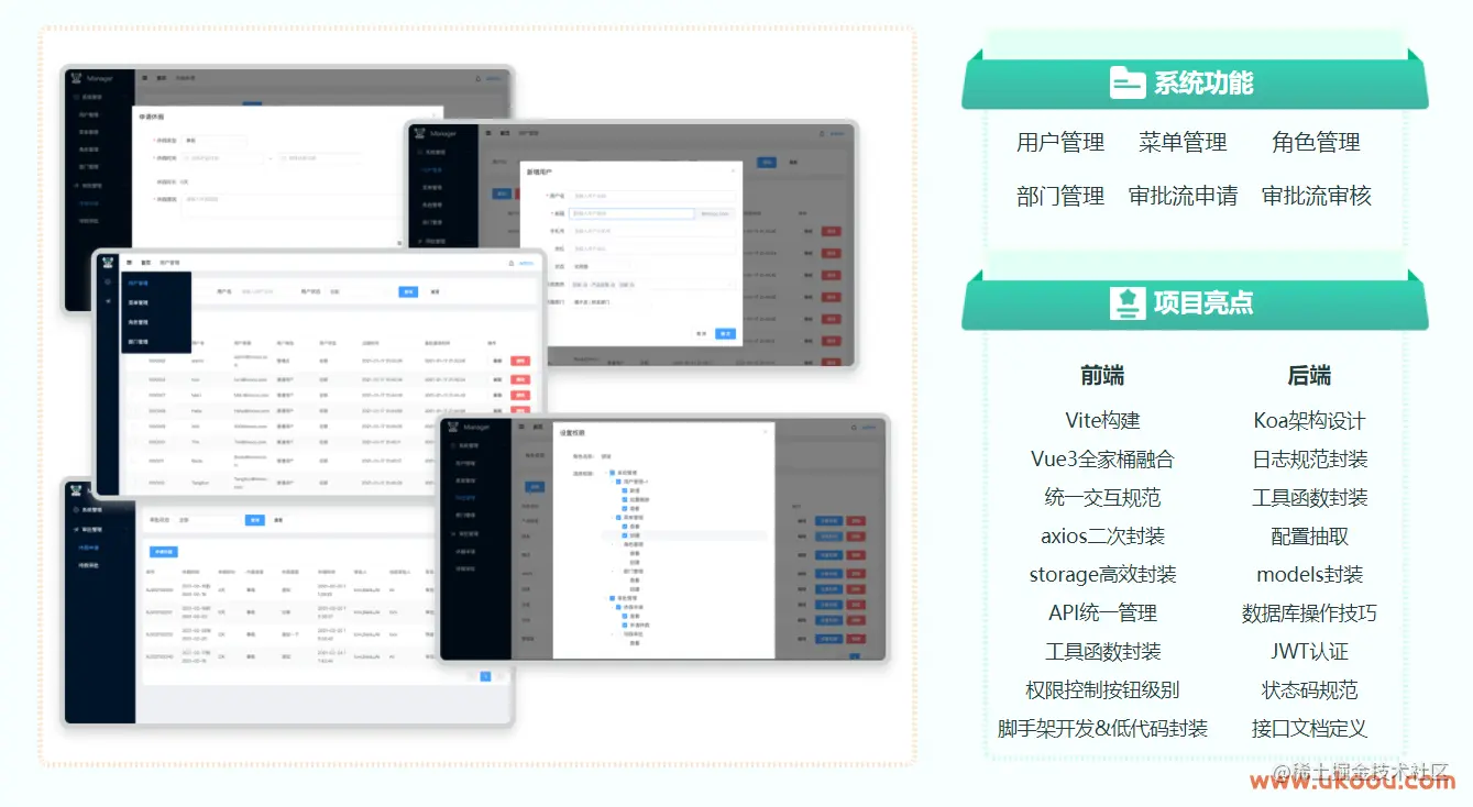 Vue3+ElementPlus+Koa2 全栈开发后台系统