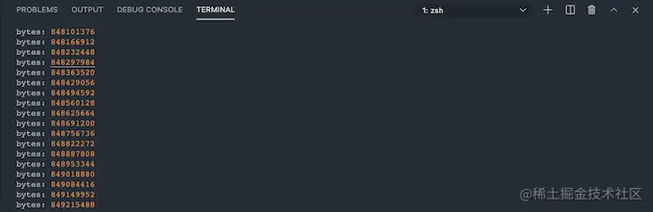 Response Renders In Terminal At 500 Millisecond Increments