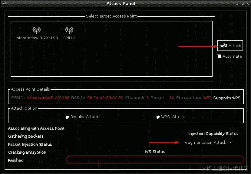 使用 Fern WiFi Cracker 进行 WEP 破解