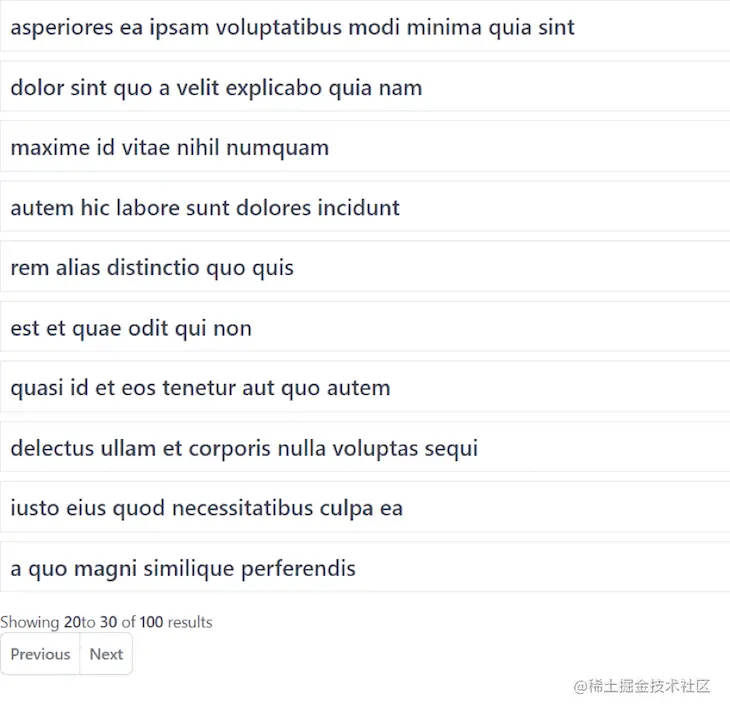 React Tailwind Pagination Previous Next Results