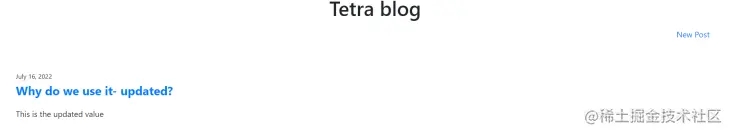 Blog post title now shows "-updated" 