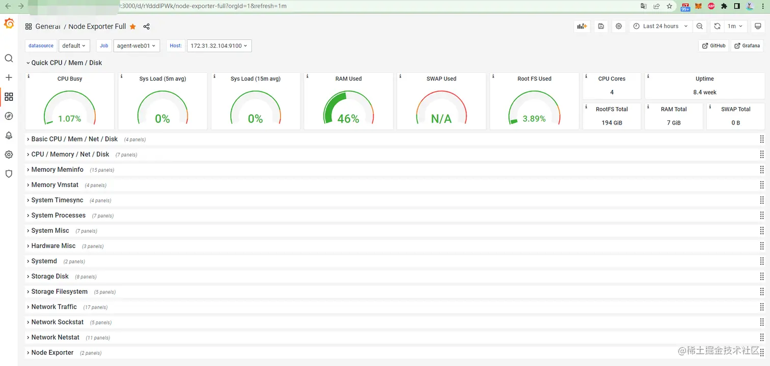 生产环境安装Prometheus+Grafana