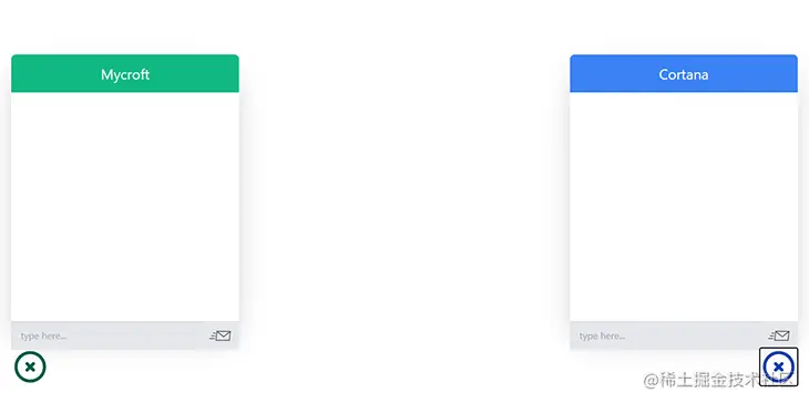 Chat app with open chat windows