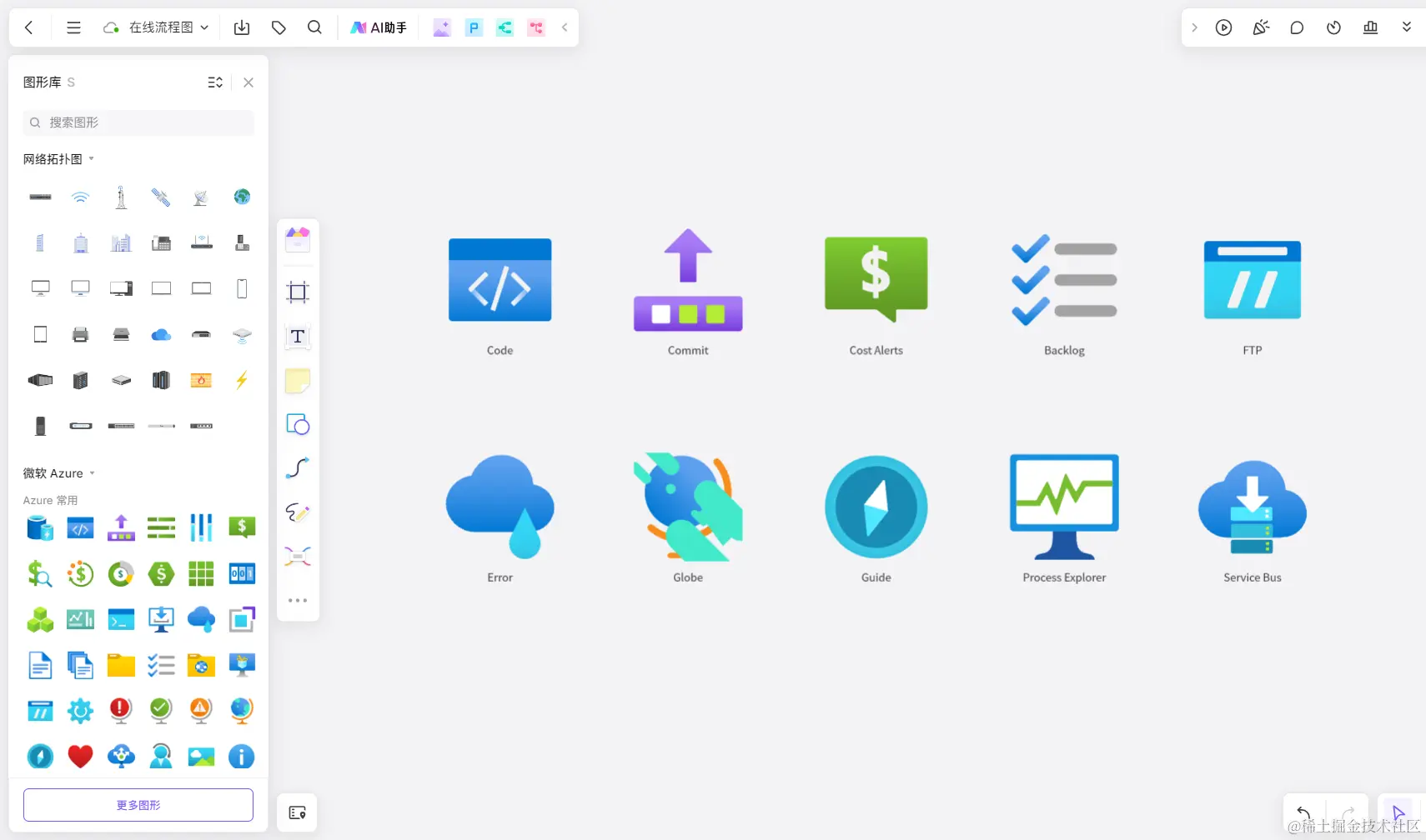 boardmix自带多个常用的图形库