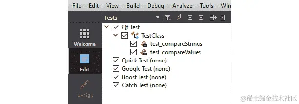图 9.9 - 项目资源管理器下拉菜单中的测试资源管理器选项