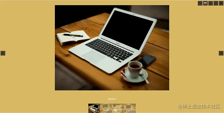 The redesigned UI in Simple React Lightbox