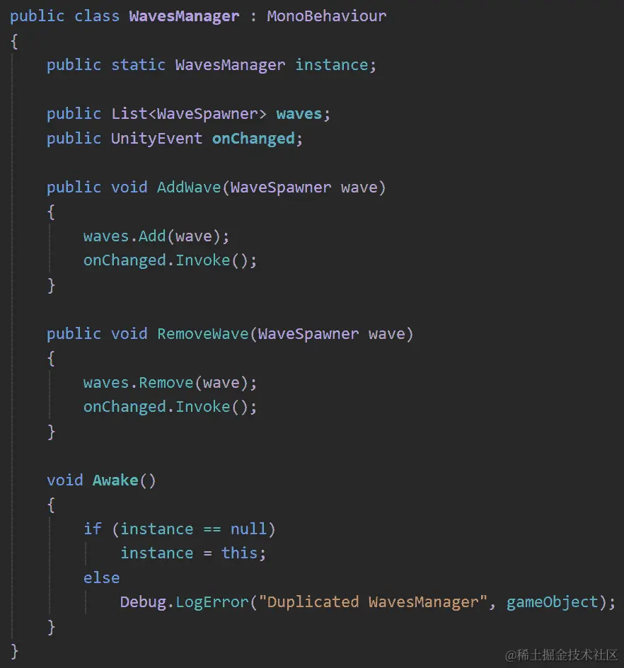 图 16.25 – Wave Manager On Changed 事件实现