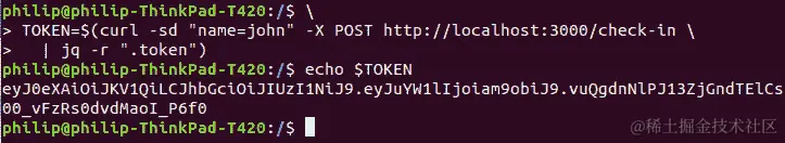 图 4.24：从签到端点获取 TOKEN