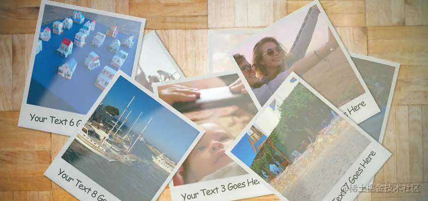 Polaroid Photo Gallery Motion Template