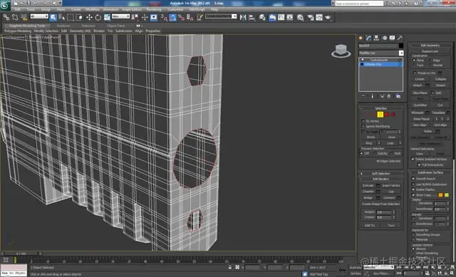 3D 工作室最大建模教程未来派螺栓枪