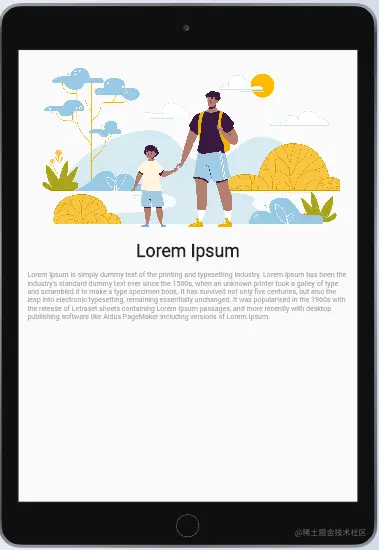 Flutter Responsive Design Tablet Before