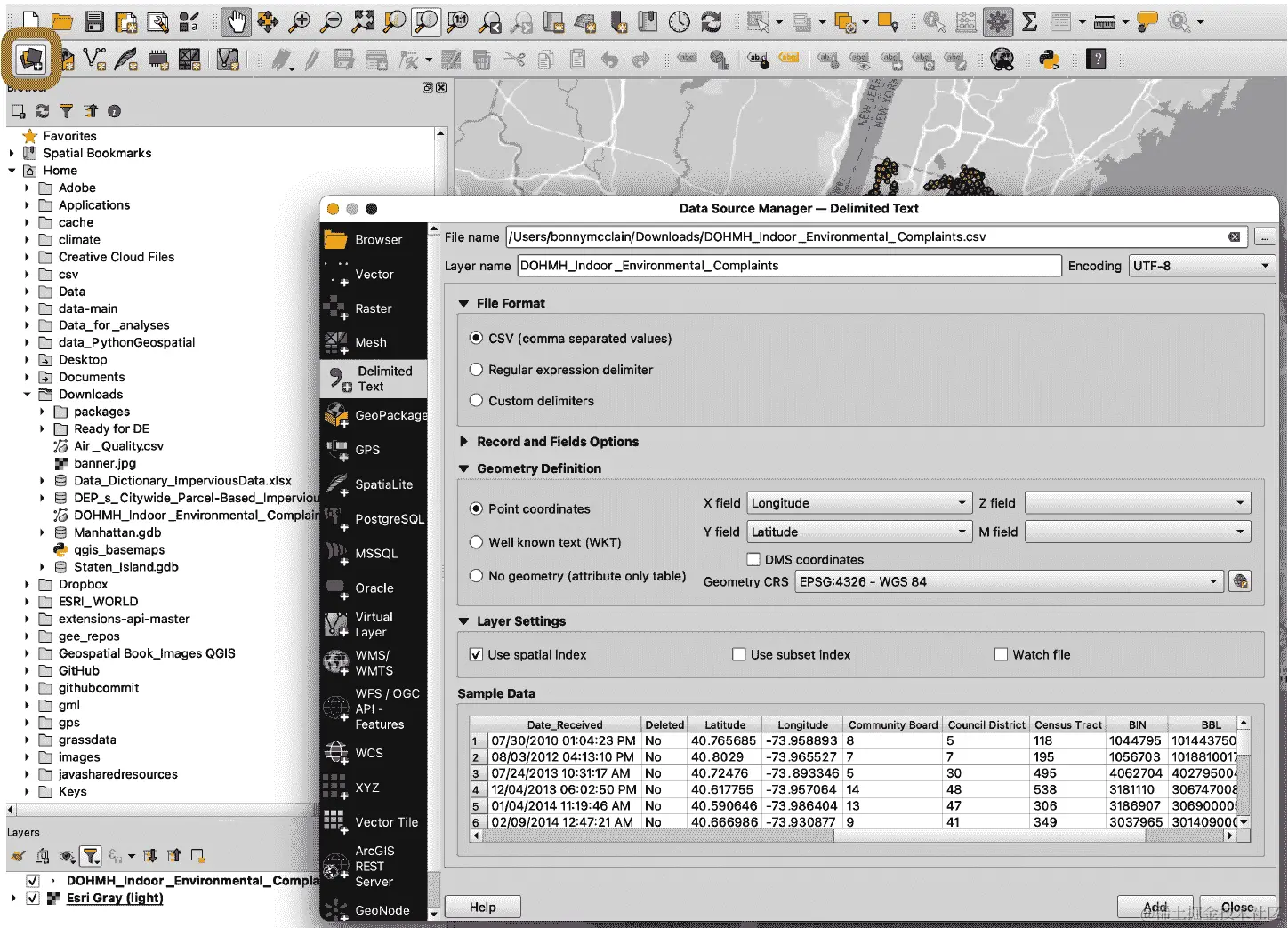 使用数据源管理器上传分隔文本文件