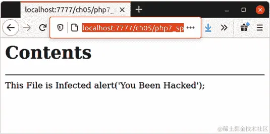 图 5.1 - 使用 SplFileObject::fgetss()读取文件后的结果