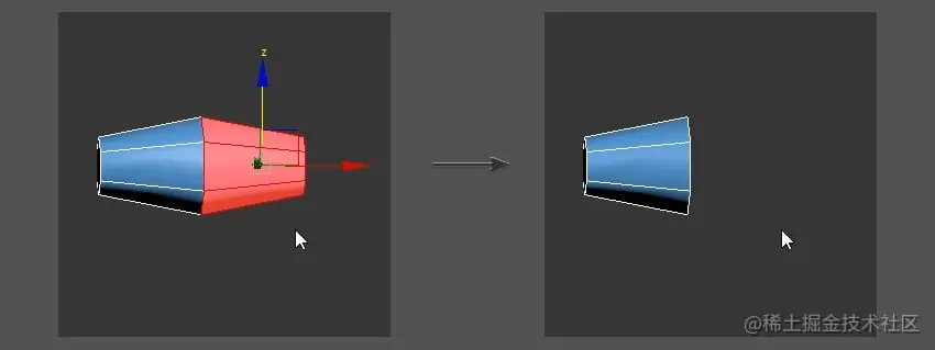 删除形状的一半