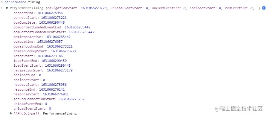 performance.timing