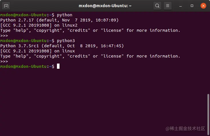 Ubuntu19.10自带python