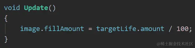 图 17.7 – 根据 Life 组件更新 LifeBar 脚本的 Image 组件的填充量