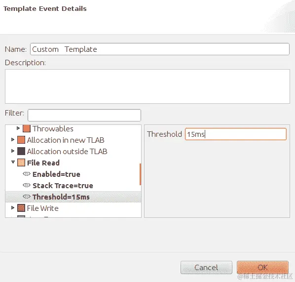 启用 JFR 事件的向导。