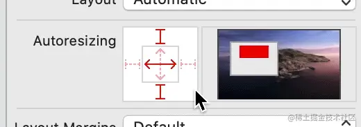 UIViewAutoresizingFlexibleLeftMargin | UIViewAutoresizingFlexibleWidth | UIViewAutoresizingFlexibleRightMargin.gif