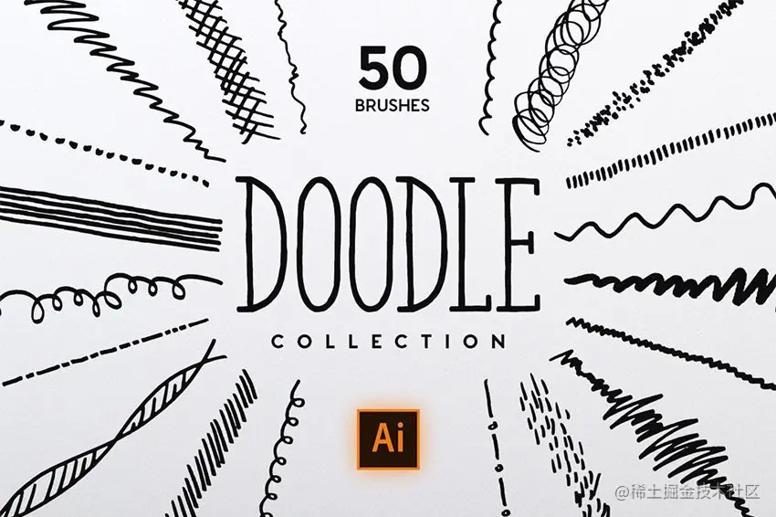 doodle brush Illustrator
