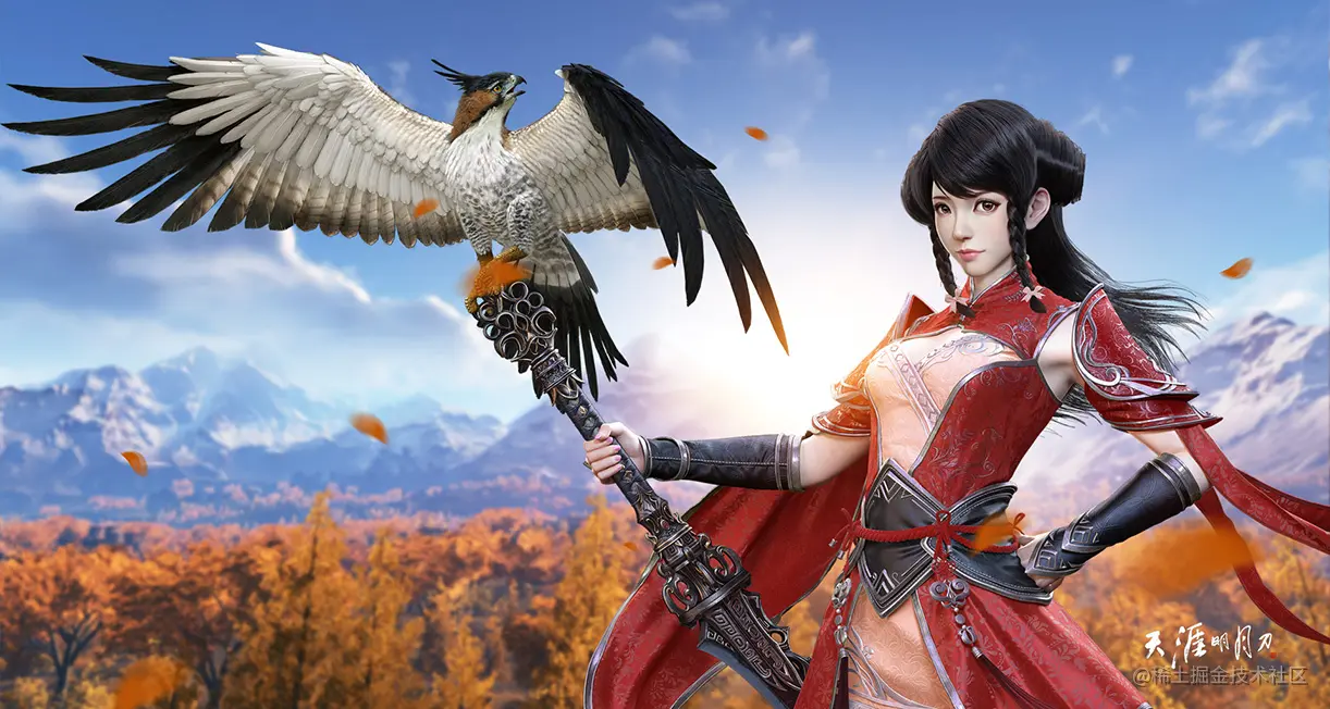 《天涯明月刀》角色海报-Renderbus云渲染农场
