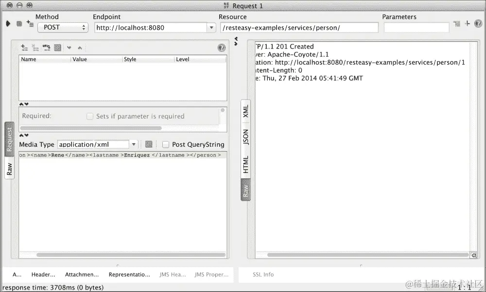 测试示例 Web 服务