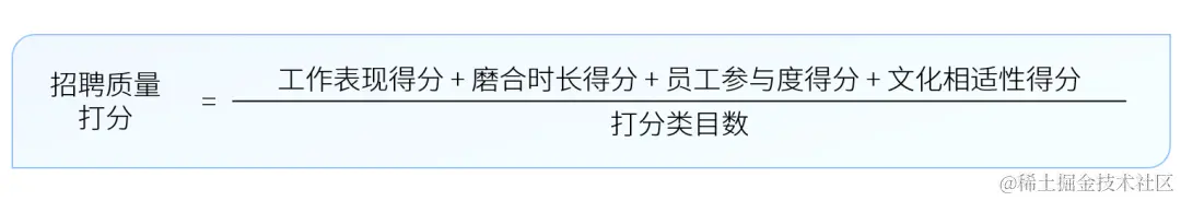 招聘质量打分计算公式-用友大易智能招聘系统