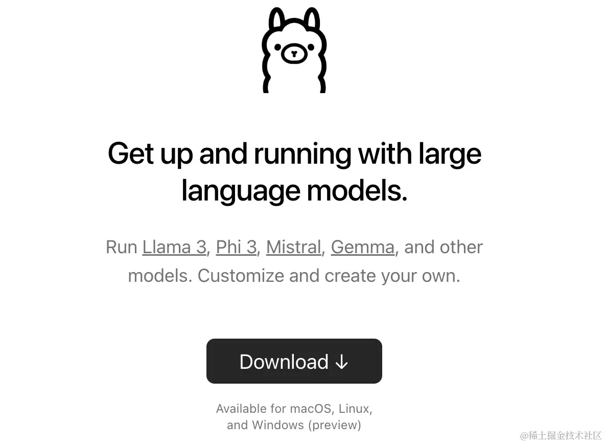 Ollama下载页面