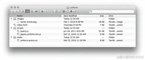 执行动作的时间 — 添加用于为无样式元素添加样式的 Uniform