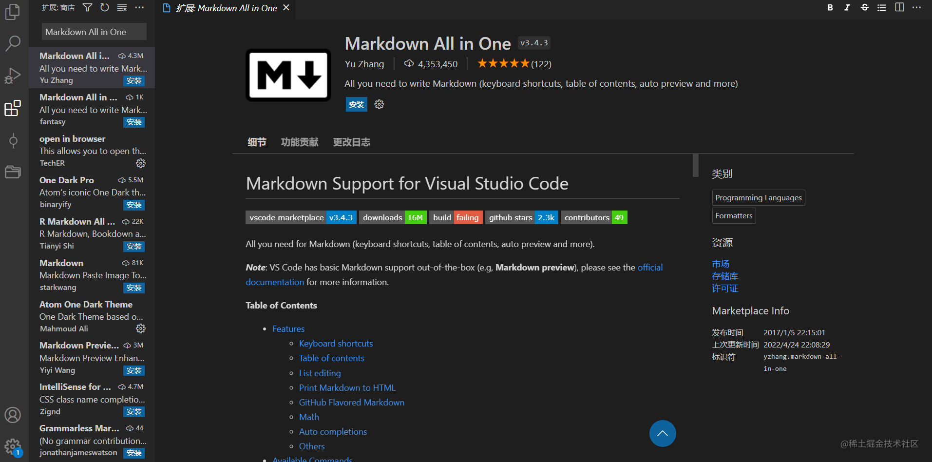 Markdown All in One