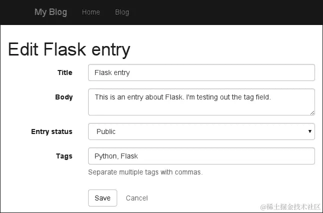 保存和修改帖子上的标签