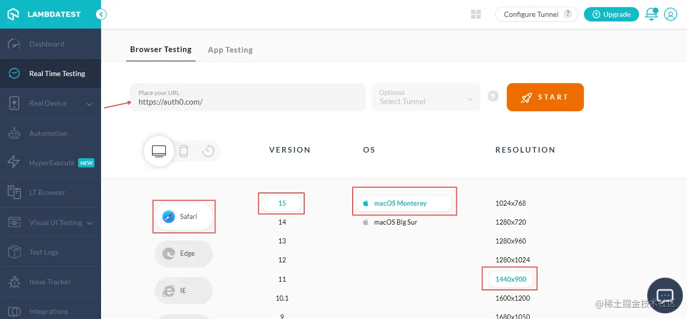 Enter a test URL for accesibility test 