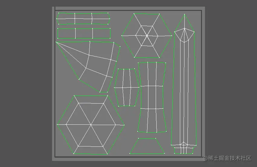 在 UVW 编辑器中排列 UV