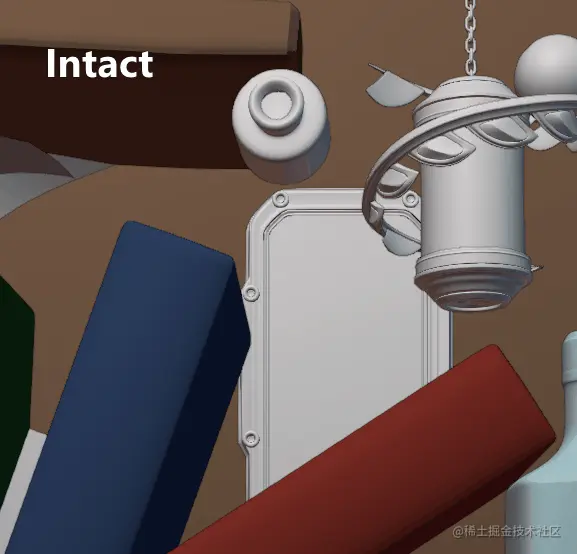 intact：完整；broken：破碎 - 瑞云渲染