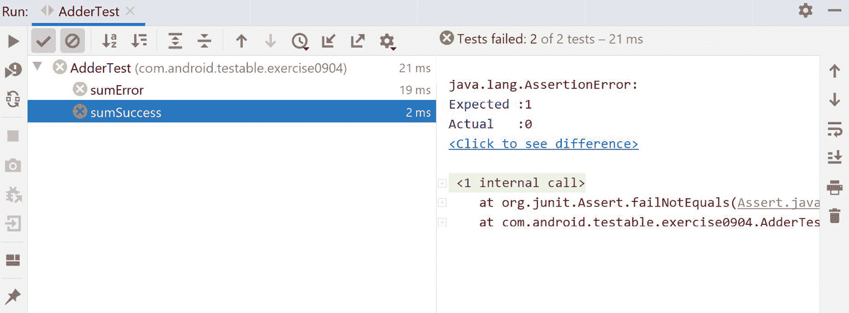 图 9.10:练习 9.04 的初始测试状态