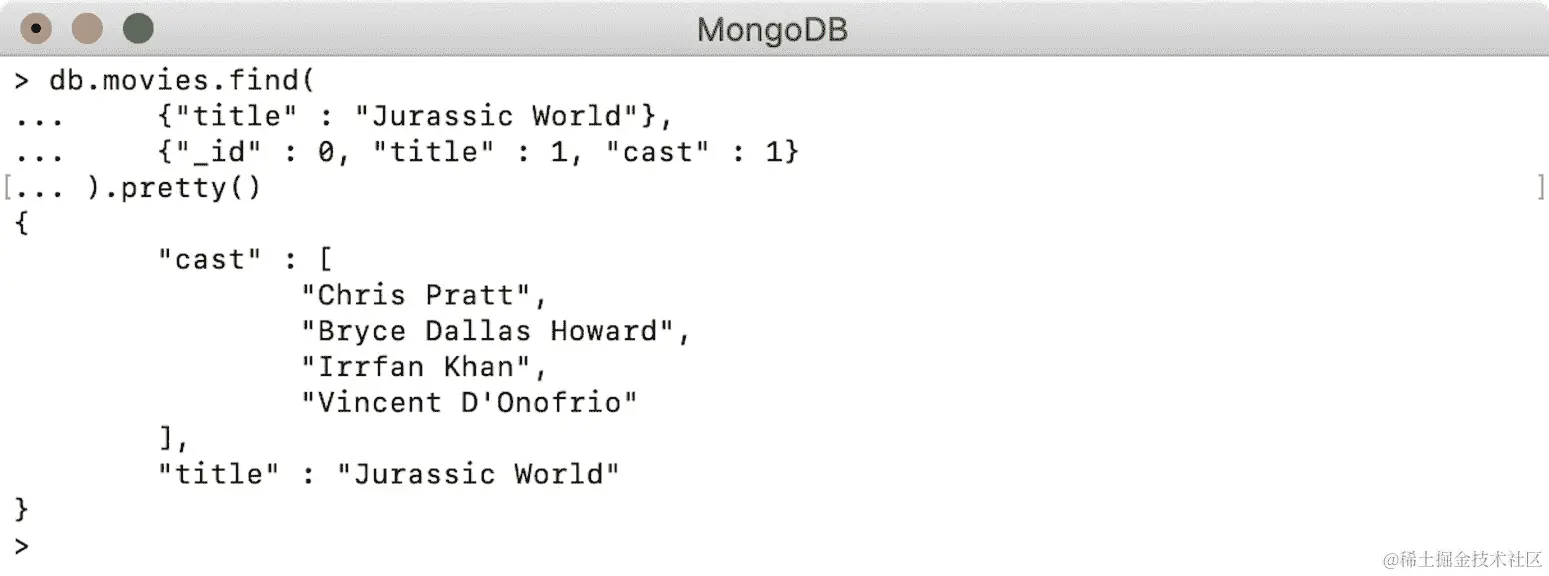 图 6.22：仅显示电影的演员阵容